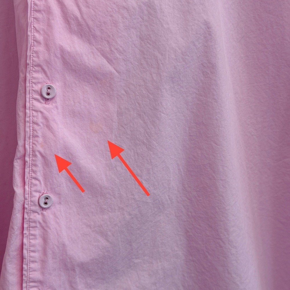 SKIMS Cotton Poplin Sleep Shirt Dress Baby Pink 4X Plus Long Sleeve Button Up - Picture 8 of 11